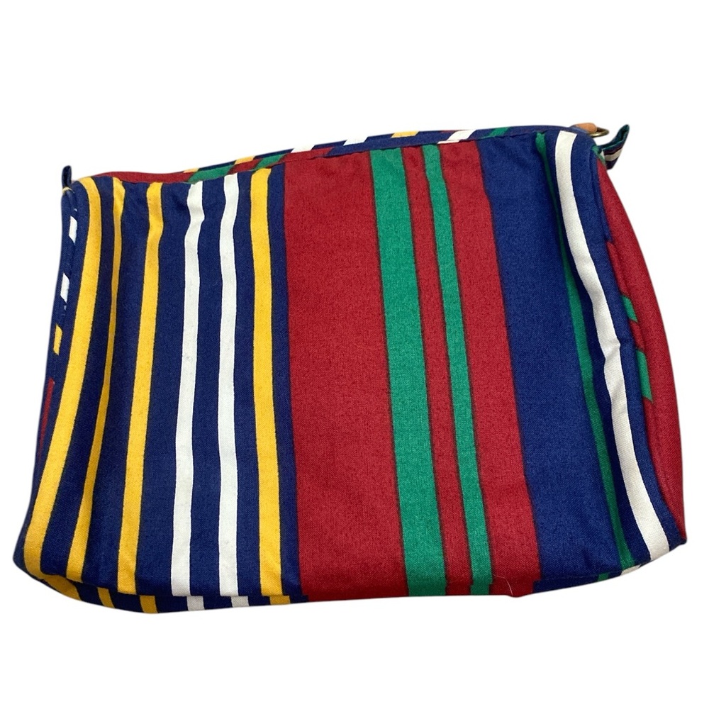 Vintage Rare 90s Rainbow Stripe Polo Ralph Lauren yacht club toiletry bag - Picture 2 of 7